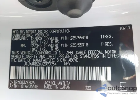2018 Lexus Nx 300 F Sport from USA, damaged, VIN JTJYARBZ6J2090984